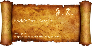 Hodász Kevin névjegykártya